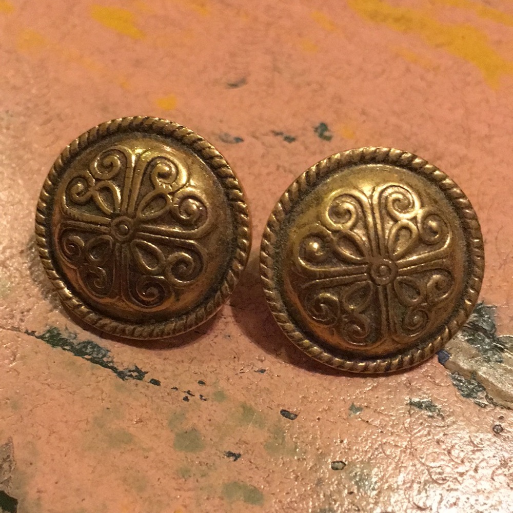Gold tone earrings